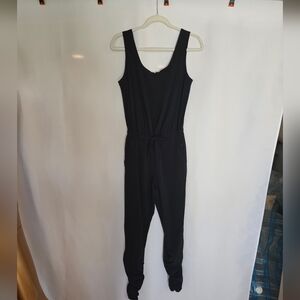 Prana Black Sleeveless Drawstring Waist Jumpsuit